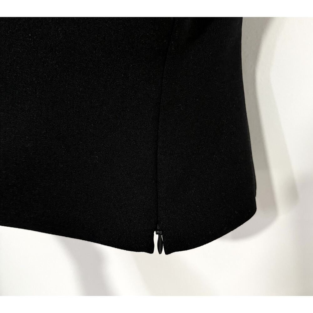 Le Suit Petite Top Women Size 10 Black Tank Blouse Side Zip Career - Picture 5 of 10